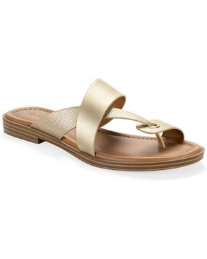 Style & Co. Satinne Toe-ring Thong Sandals - Metallic