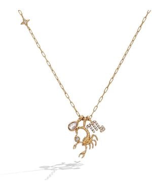 ALEX AND ANI Scorpio Zodiac Charm Cluster Necklace - Metallic