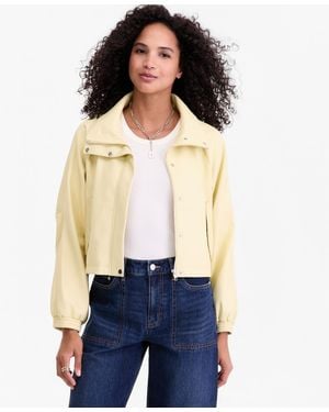 On 34th Cropped Faux-leather Jacket - White