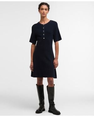 Barbour Camille Knitted Short-sleeve Dress - Blue