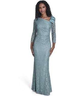 Jessica Howard V Neck Sheath Gown - Blue