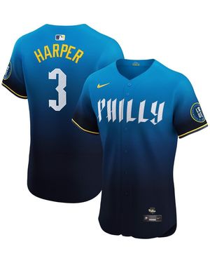Nike Bryce Harper Philadelphia Phillies City Connect Elite Jersey - Blue