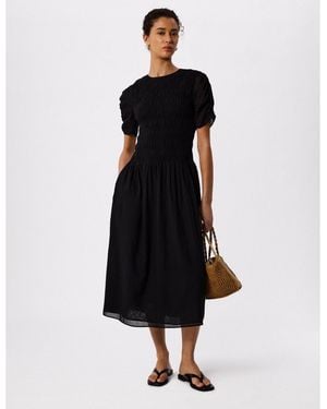 Whistles Avery Smoked Dress - Black
