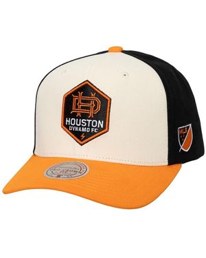 Mitchell & Ness Houston Dynamo Fc Brushed Off Pro Crown Snapback Hat - Natural