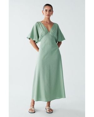 ST MRLO Palm Midi Dress - Green