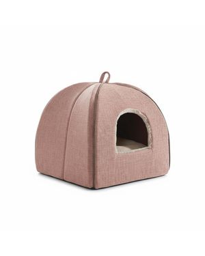 Aronkl Foldable Cat Bed Cave Tent - Pink