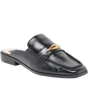 Dolce Vita Bowey Buckle Flat Slip-on Loafers - Black