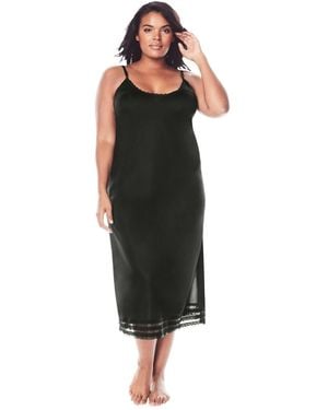 Comfort Choice Plus Size Full Slip Snip-to-fit - Black