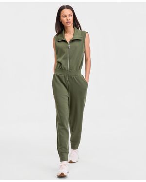 ID Ideology Zip-front Sleeveless Jumpsuit - Green