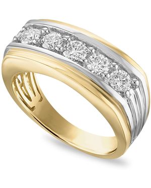 Macy's Lab-grown Diamond Round Grown With Love 1-1/2 Ct. T.w. Ring - Metallic