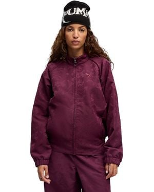 PUMA Ess Elevated Darling Floral Water-resistant Track Jacket - Purple