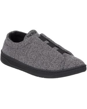 Isotoner Heathered Knit Brady Closed Back Slippers - Gray