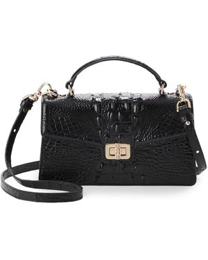 Brahmin Genie Melbourne Leather Small Crossbody Handbag - Black