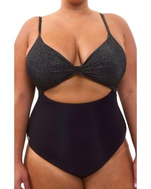 Biliblond Lurex Onepiece Swimsuit - Black