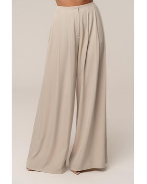 JLUXLABEL Summer Ease Wide Leg Pants - Natural