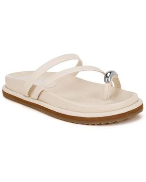 LONDON RAG Flipper Faux Leather Strappy Slip Ons - White