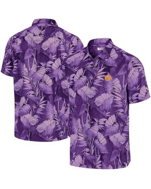 Tommy Bahama Minnesota Vikings Big Tall Coast Nuevo Fronds Islandzone Button-up Shirt - Purple