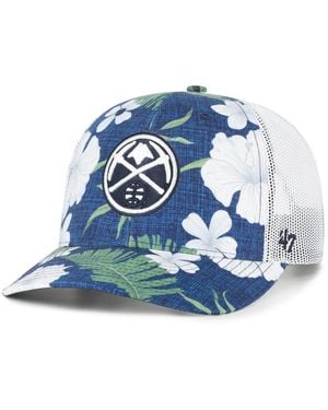 '47 Denver nuggets Adjustable Tropical Beach Side Trucker Hat - Blue