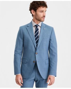 Ted Baker Ted By Modern-fit Wool-blend Solid Suit Separates Jacket - Blue