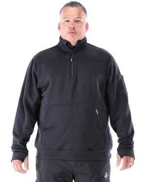 Refrigiwear Big & Tall Quarter-zip Sweatshirt - Blue