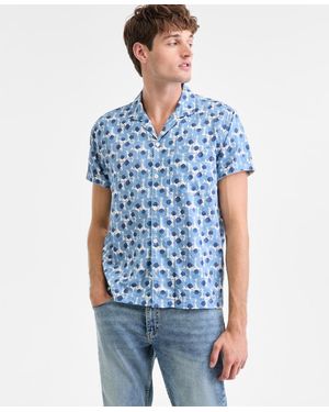 Sun & Stone Sun + Stone Sisler Short-sleeve Camp Shirt - Blue