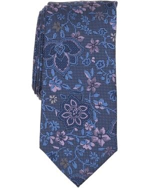 Perry Ellis Merler Floral Classic Tie - Blue