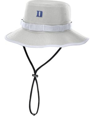 Nike Duke Blue Devils 2025 Sideline Apex Boonie Performance Bucket Hat - Gray