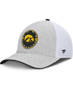 Fanatics Heather Gray/white Iowa Hawkeyes trigger Flex Hat - Metallic