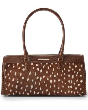 Brahmin Sophia Large Leather Satchel Handbag - Brown
