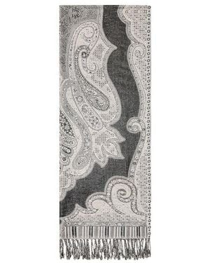 Olsen Ornamental Paisley Scarf - Black