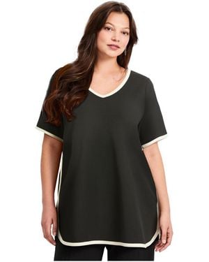 Avenue Contrast Top - Black