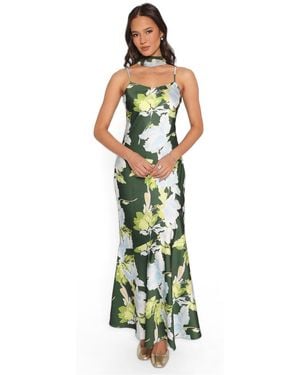 Petal & Pup Kinara Maxi Floral Square-neck Dress - Green