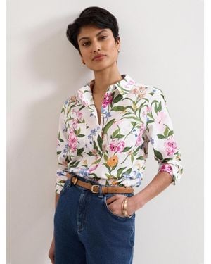 Phase Eight Long Sleeve Relaxed Fit Shirt - Blue