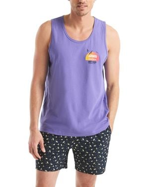 Nautica Jaws X Classic-fit Graphic Tank - Purple