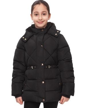 Rokka&Rolla Girls Timeless Quilted Coat - Black