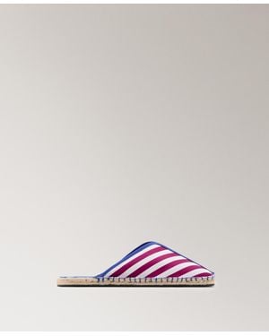 Mango Striped Espadrille Slippers - Pink