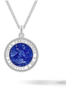 Vincero St. Christopher Pendant - Blue