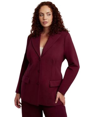 Eloquii The Ultimate Nipped Waist Blazer - Red