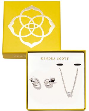 Kendra Scott 2-piece Cailin Imitation Pearl Necklace And Earrings - Metallic