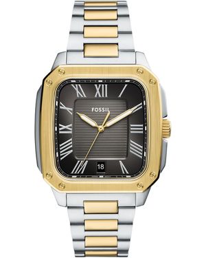 Fossil Crosby Three-hand Date Stainless-steel Watch - Metallic