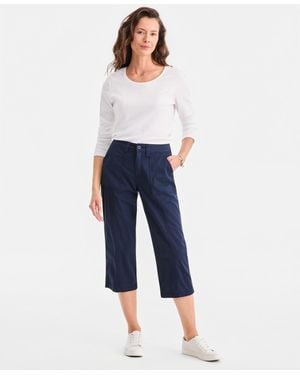 Style & Co. Seamed Utility Capri Pants - Blue