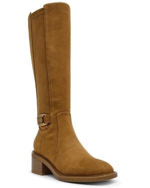 Anne Klein Anessa Block Heel Knee High Boots - Brown