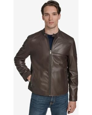 Marc New York Maitlin Long Sleeves Moto Jacket - Brown