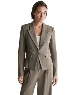 BCBGMAXAZRIA Peak-lapel One-button Blazer Jacket - Brown