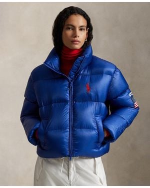 Polo Ralph Lauren Flag Mid-weight Down Puffer Jacket - Blue