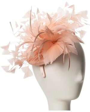 August Accessories Bellissima Large Fascinator Hat - White