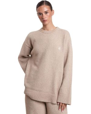 4th & Reckless Brady Oversized Long-sleeve Crew Neck Sweater - Natural