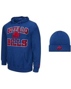 Starter Buffalo Bills Classic-fit Fleece-lined Hoodie And Knit Hat - Blue