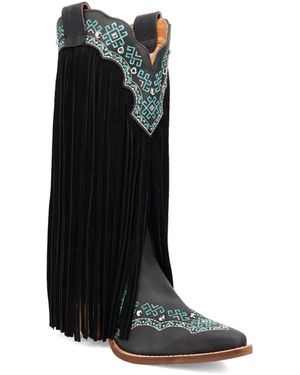 Dingo Tequila Sunrise Suede Boot - Black