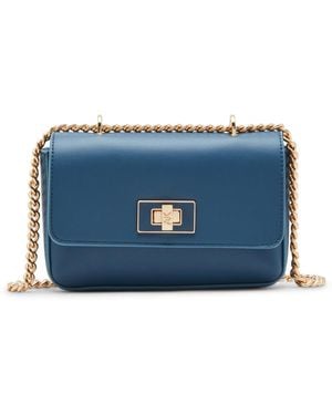 Anne Klein Convertible Flap Small Crossbody Bag - Blue